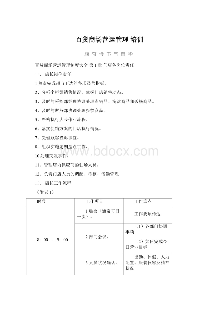 百货商场营运管理 培训.docx