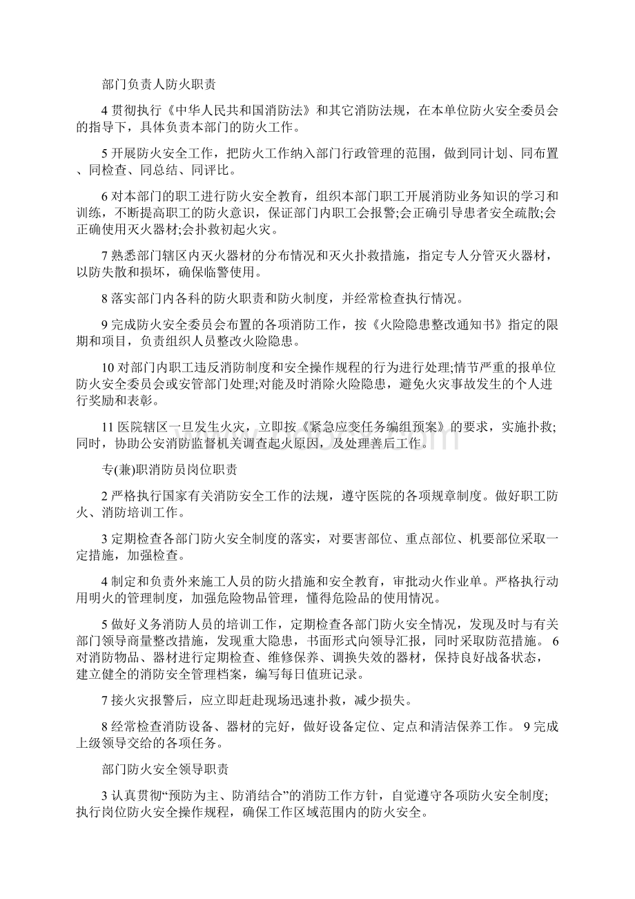 医院消防安全责任人职责Word下载.docx_第2页