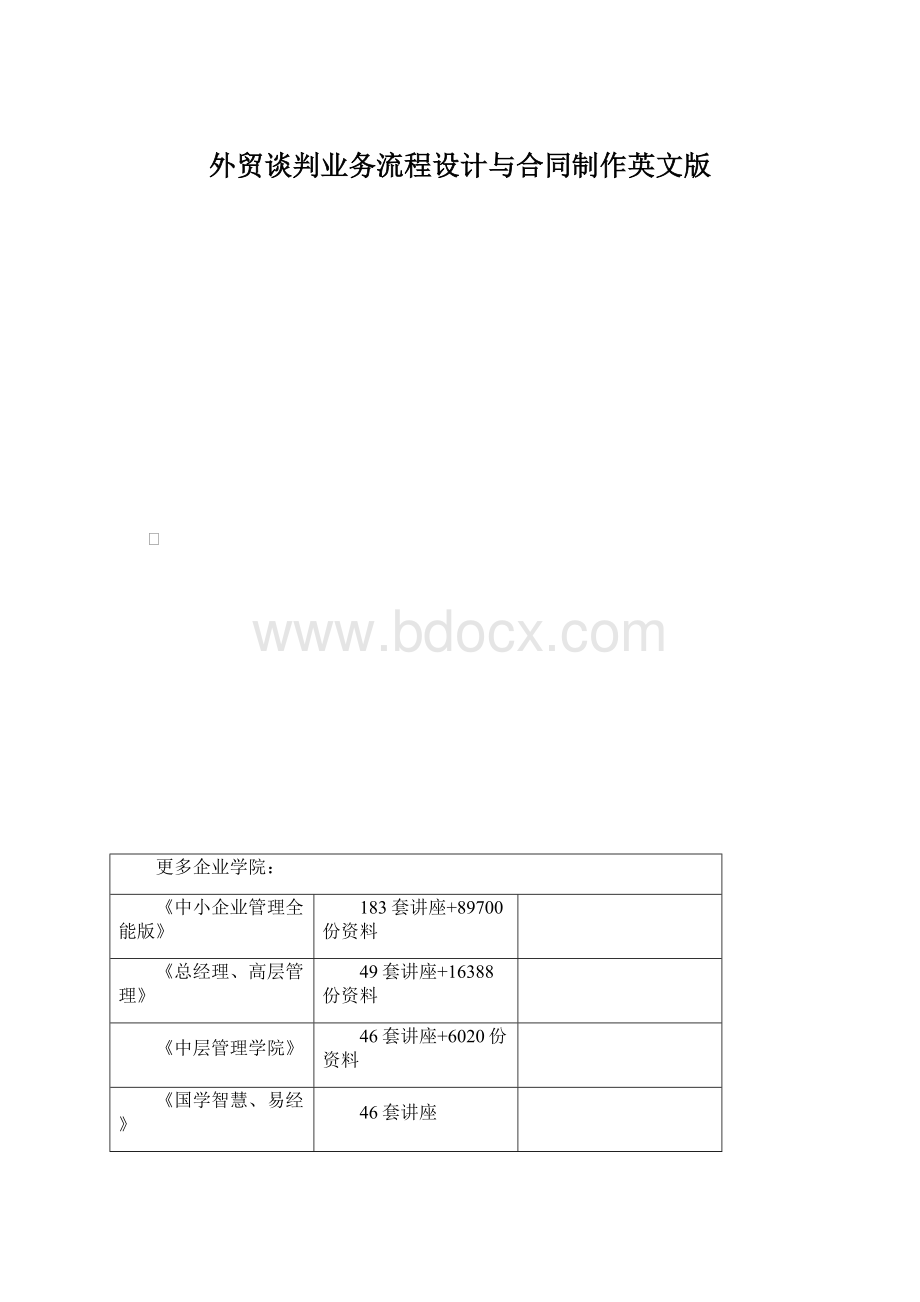 外贸谈判业务流程设计与合同制作英文版.docx_第1页