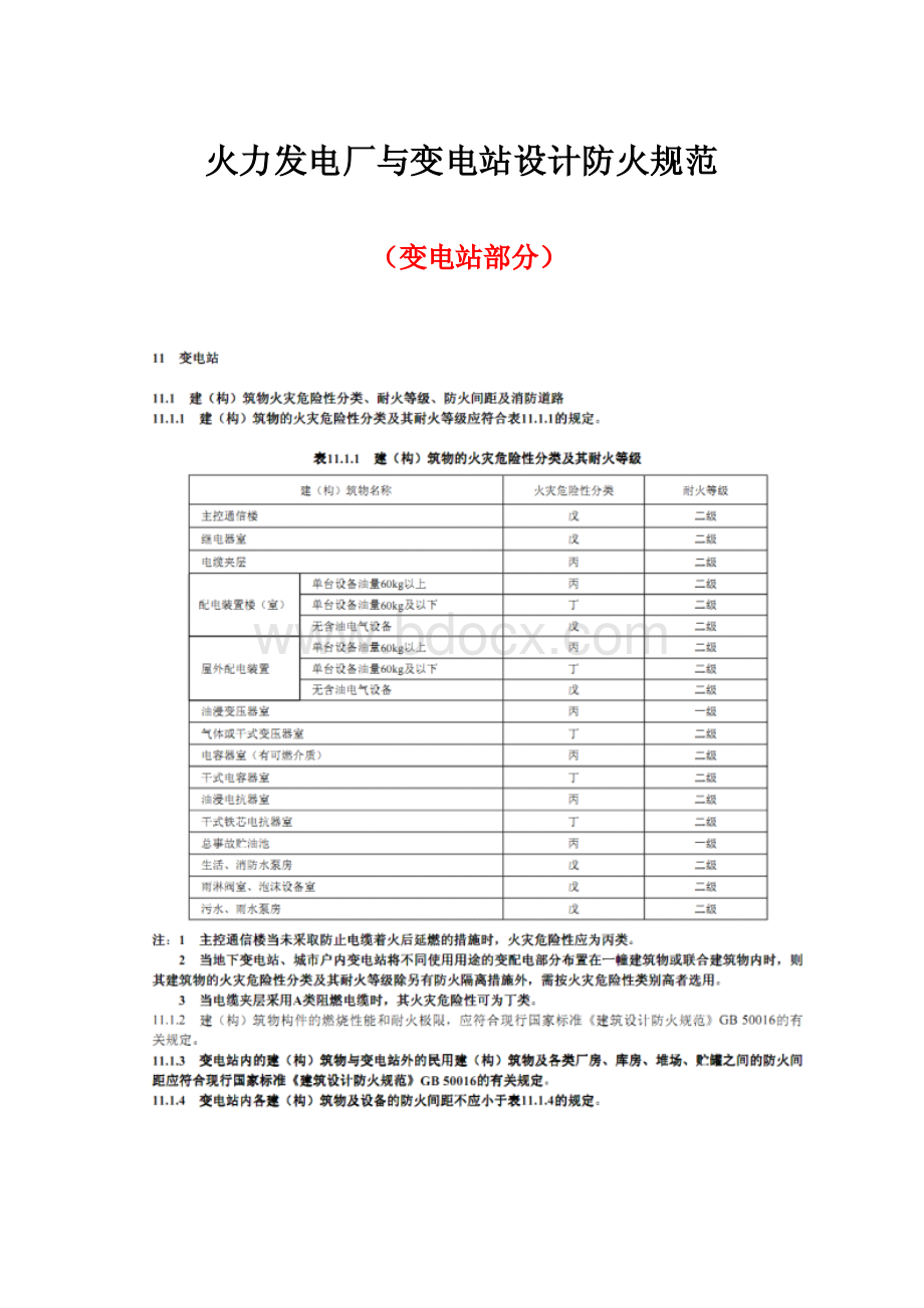 变电站设计防火规范汇总_精品文档资料下载.pdf