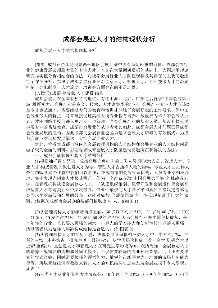 成都会展业人才的结构现状分析.docx