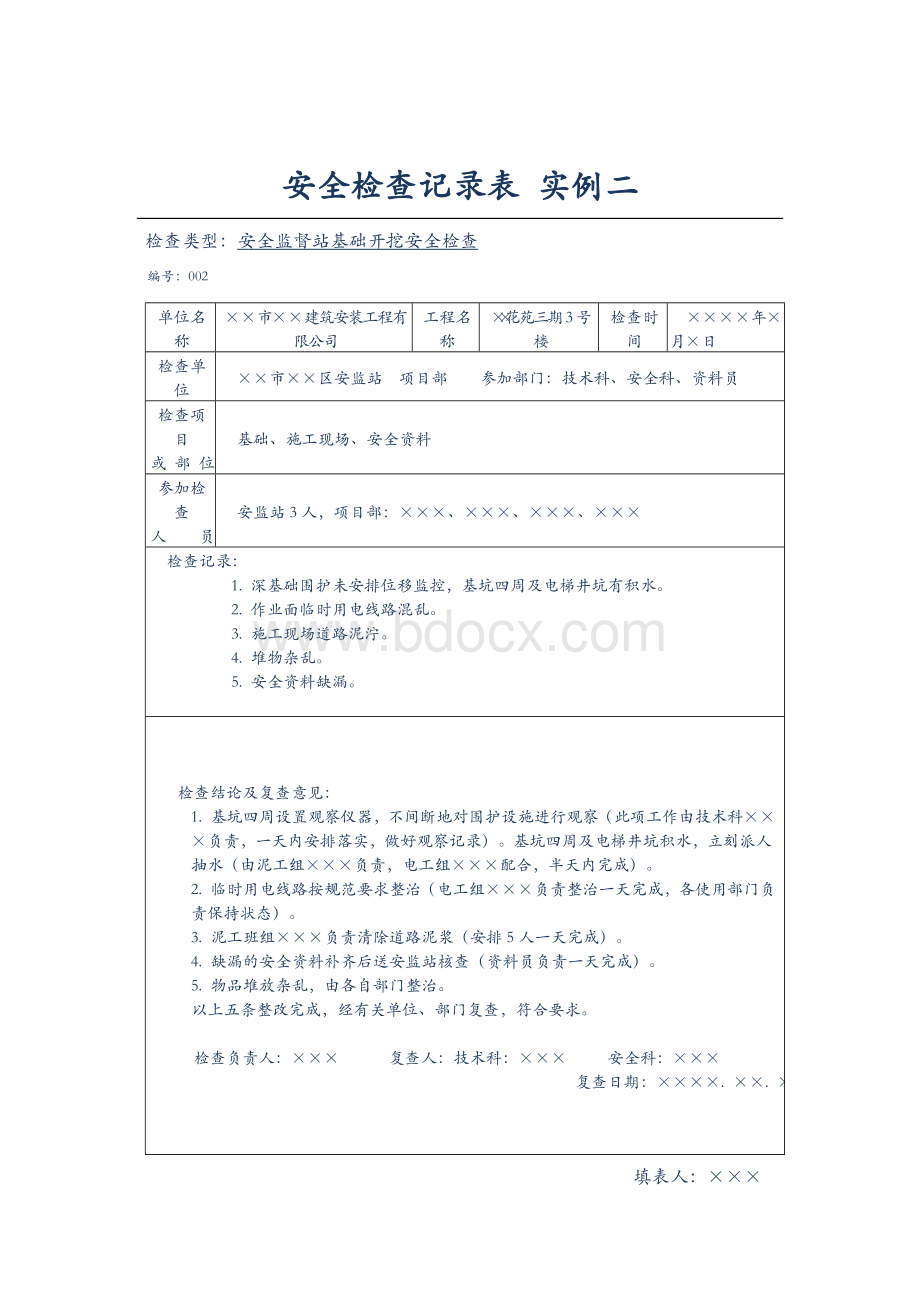 安全检查记录表实例_精品文档Word文档下载推荐.doc_第3页