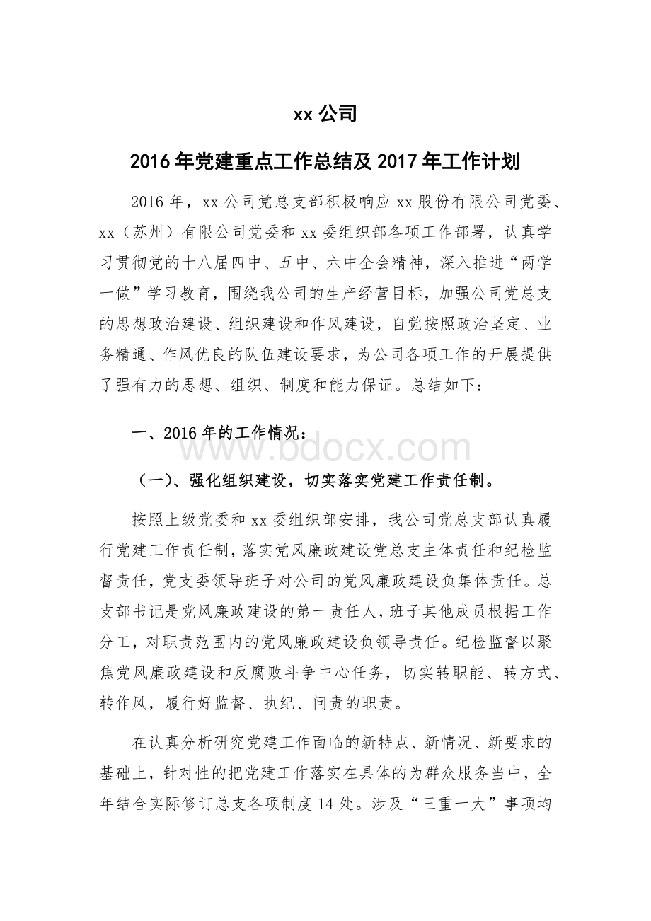 党总支部总结及工作计划Word格式.docx