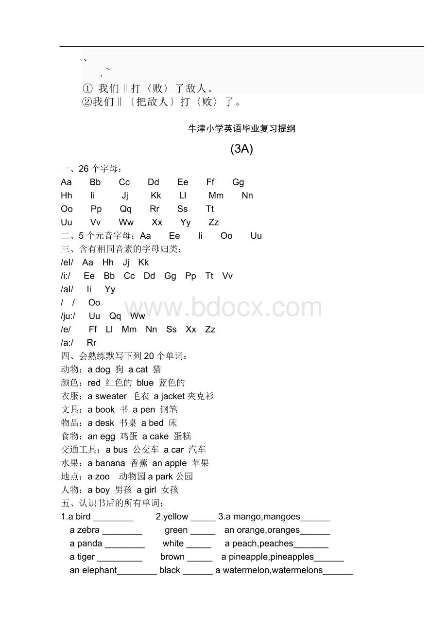 cp-ubjlq六年级英语毕业复习提纲_精品文档.doc_第1页