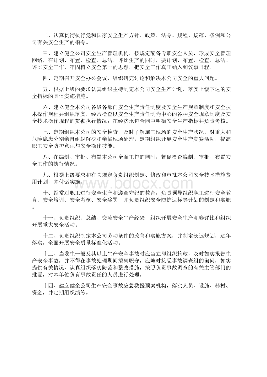 各级各部门安全生产责任制度Word文档下载推荐.docx_第2页