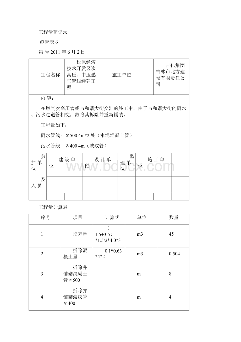 工程洽商记录燃气文档.docx_第3页