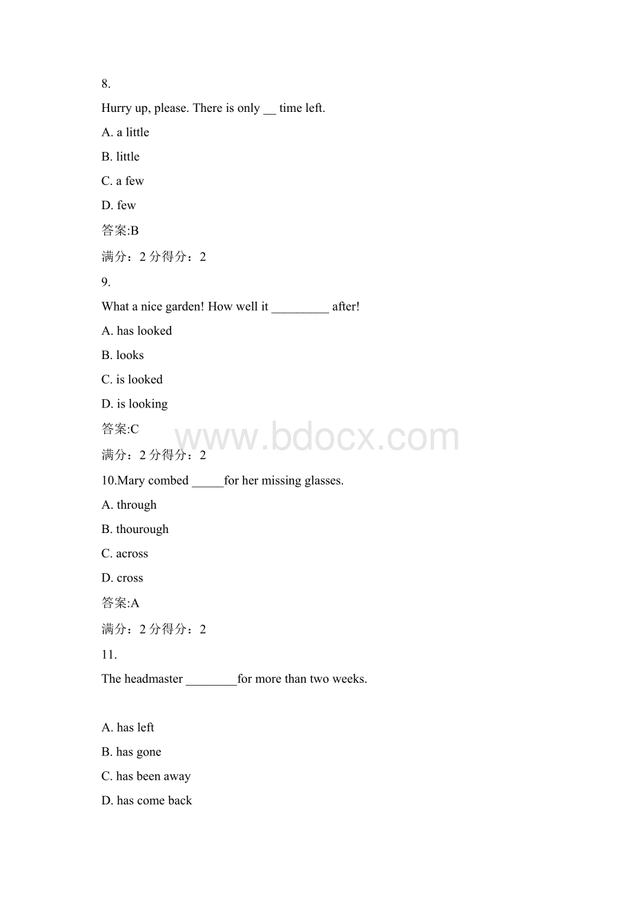 东北大学春学期《大学英语一》在线作业2满分答案.docx_第3页