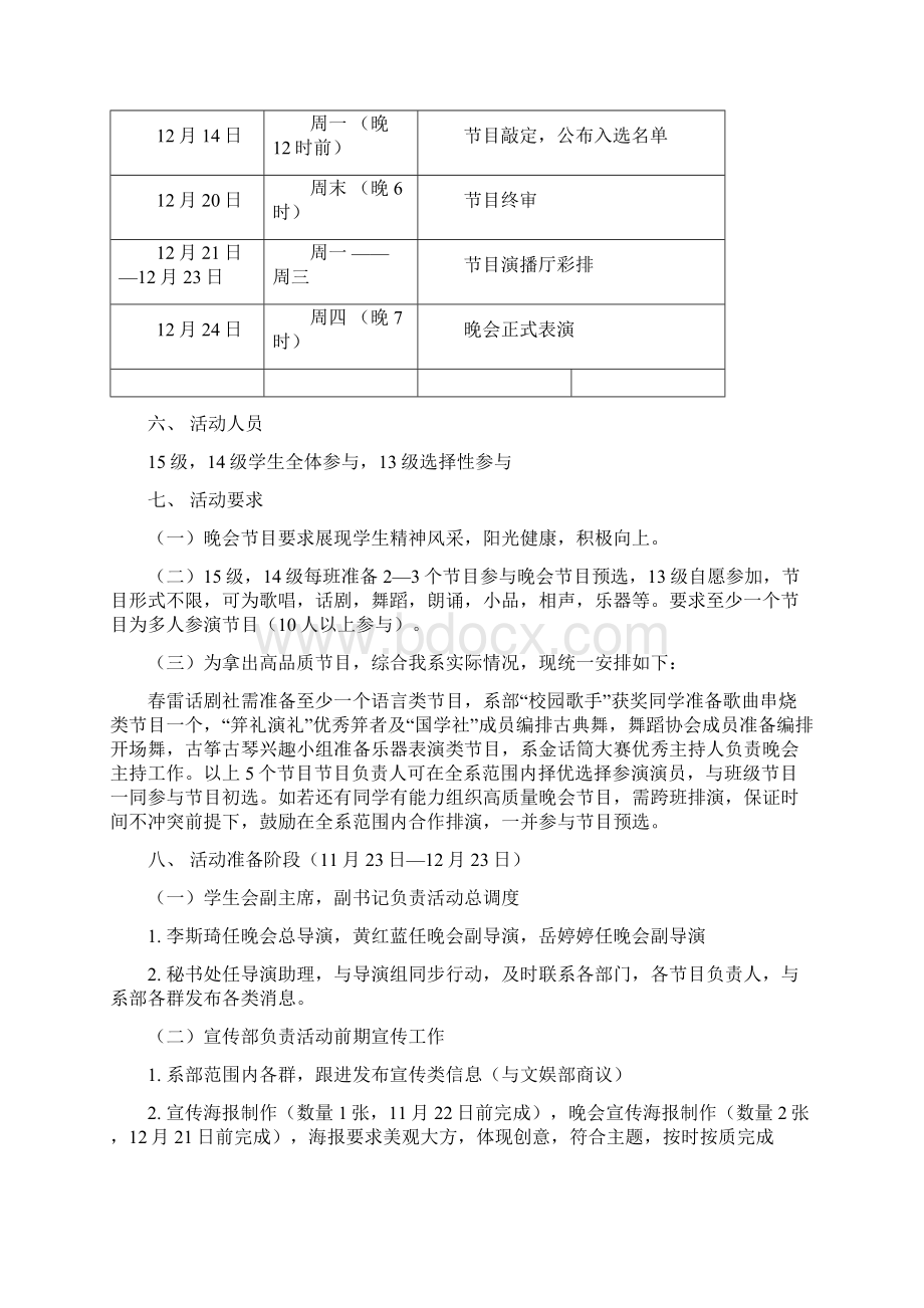 XX大学院学生会圣诞晚会活动完整策划案Word下载.docx_第3页