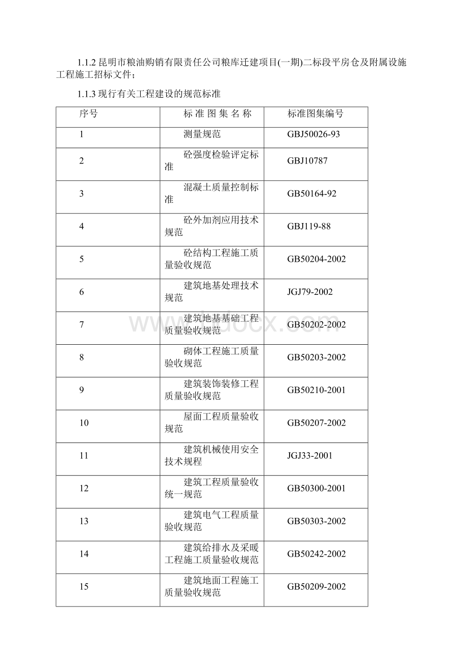 精品文档粮食仓库施工组织设计.docx_第2页