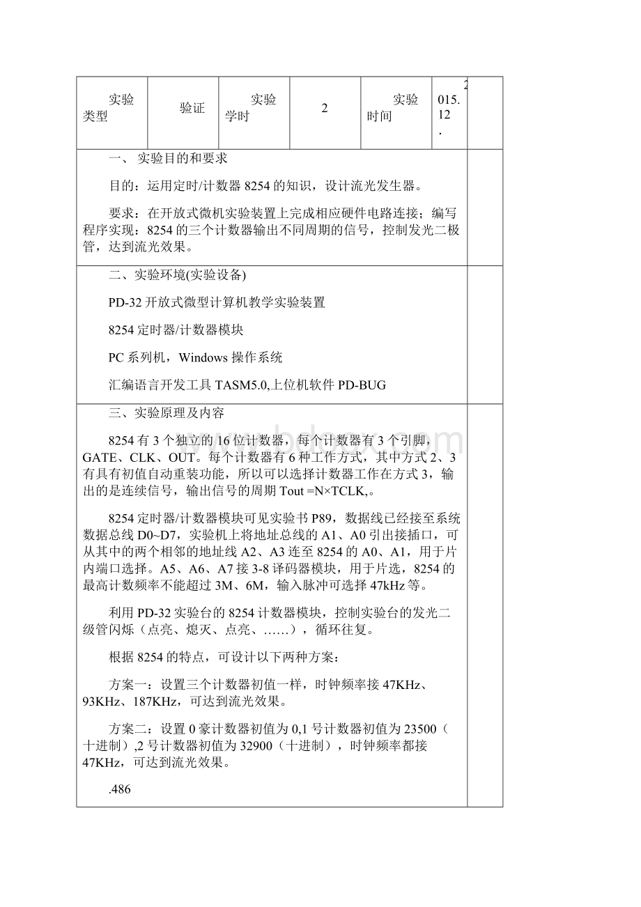 南邮通达学院《微型计算机接口技术》实验报告格式秋Word文档下载推荐.docx_第2页