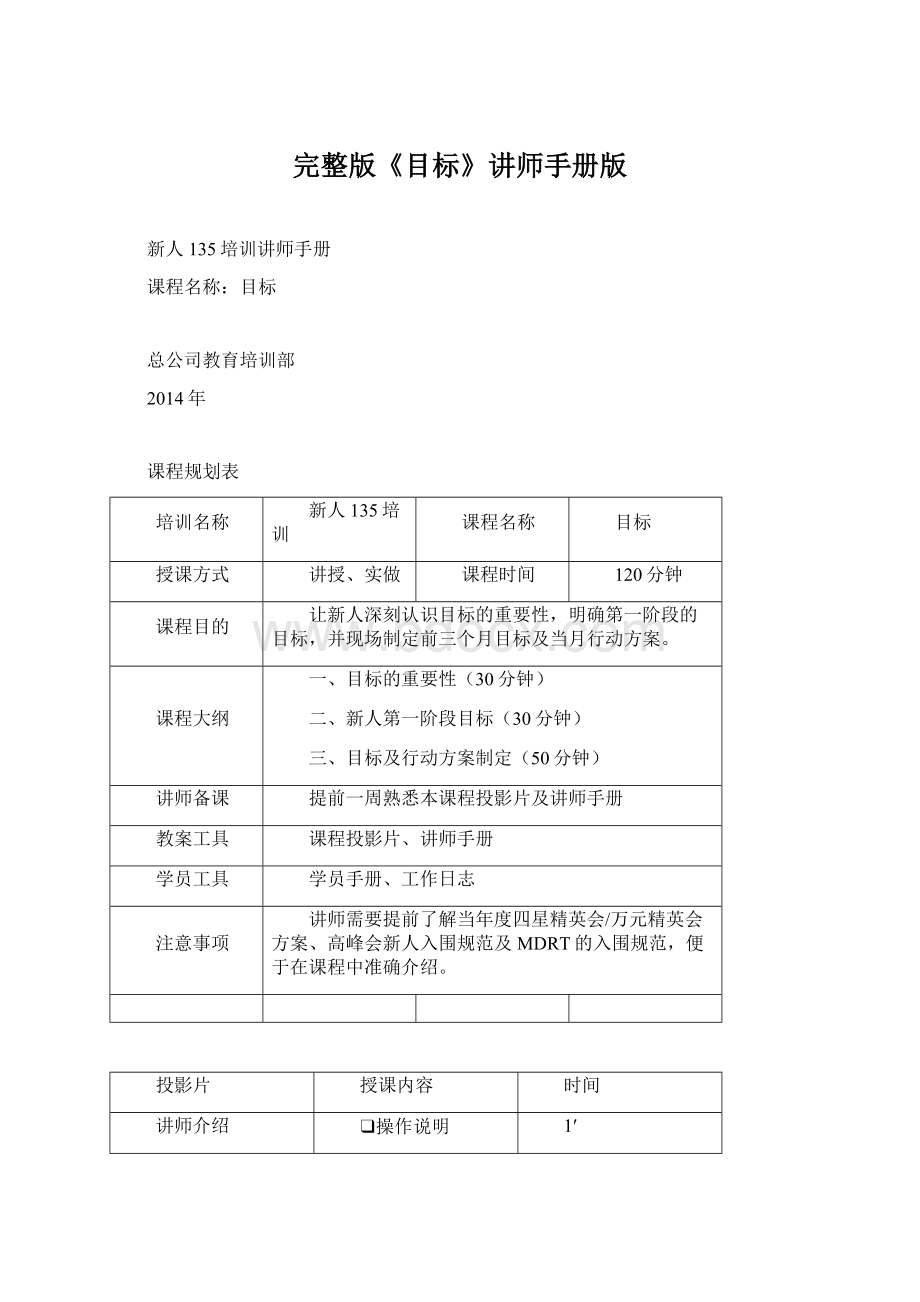 完整版《目标》讲师手册版.docx