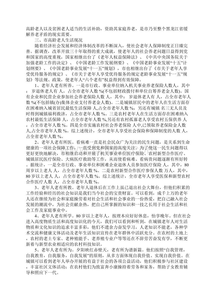 高龄老人低保待遇调研报告Word格式文档下载.docx_第2页