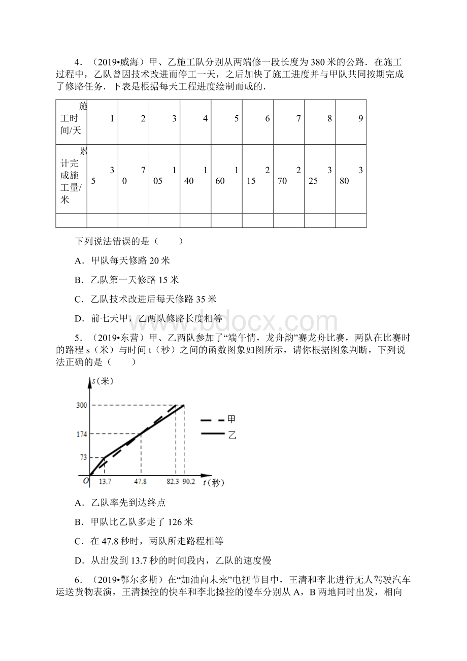 全国中考题汇编用一次函数解决问题 专题练习Word格式.docx_第2页