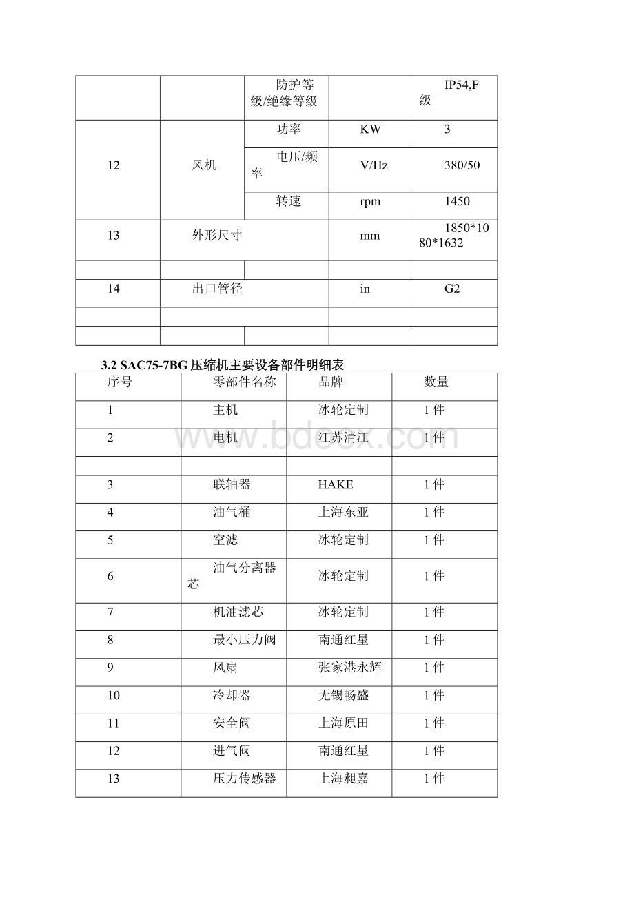 空气压缩机冷干机技术协议书Word格式.docx_第3页