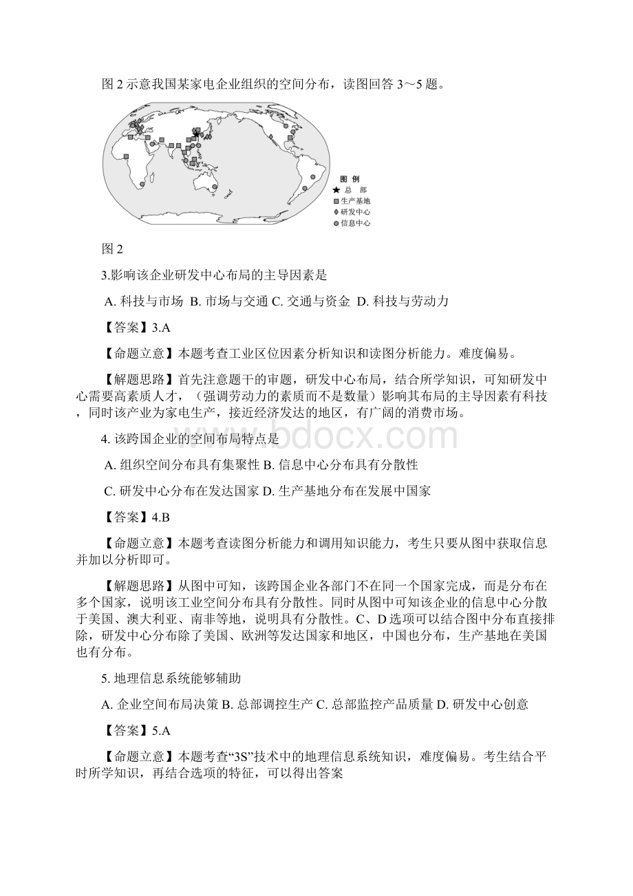 高考地理试题重绘图 解析 简评福建卷.docx_第2页