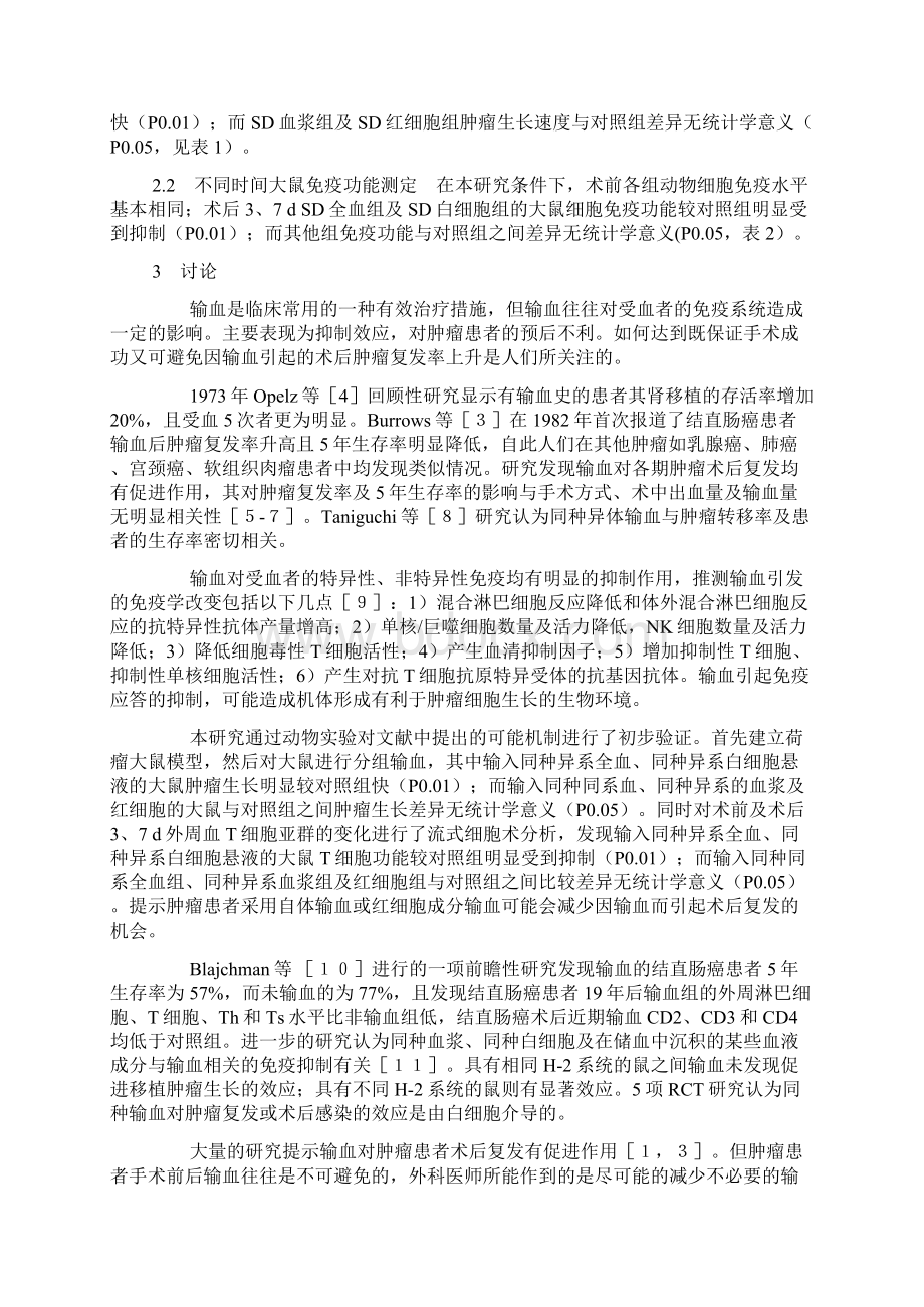 术中输血对荷瘤大鼠肿瘤细胞生长的影响.docx_第3页