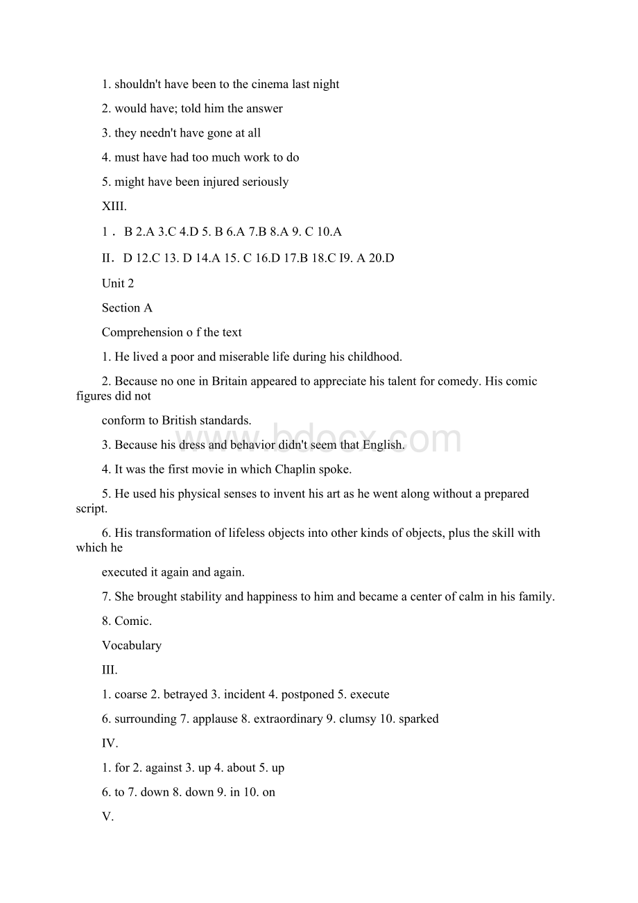 最新新视野大学英语读写教程4第二版课后习题答案Word文档格式.docx_第2页