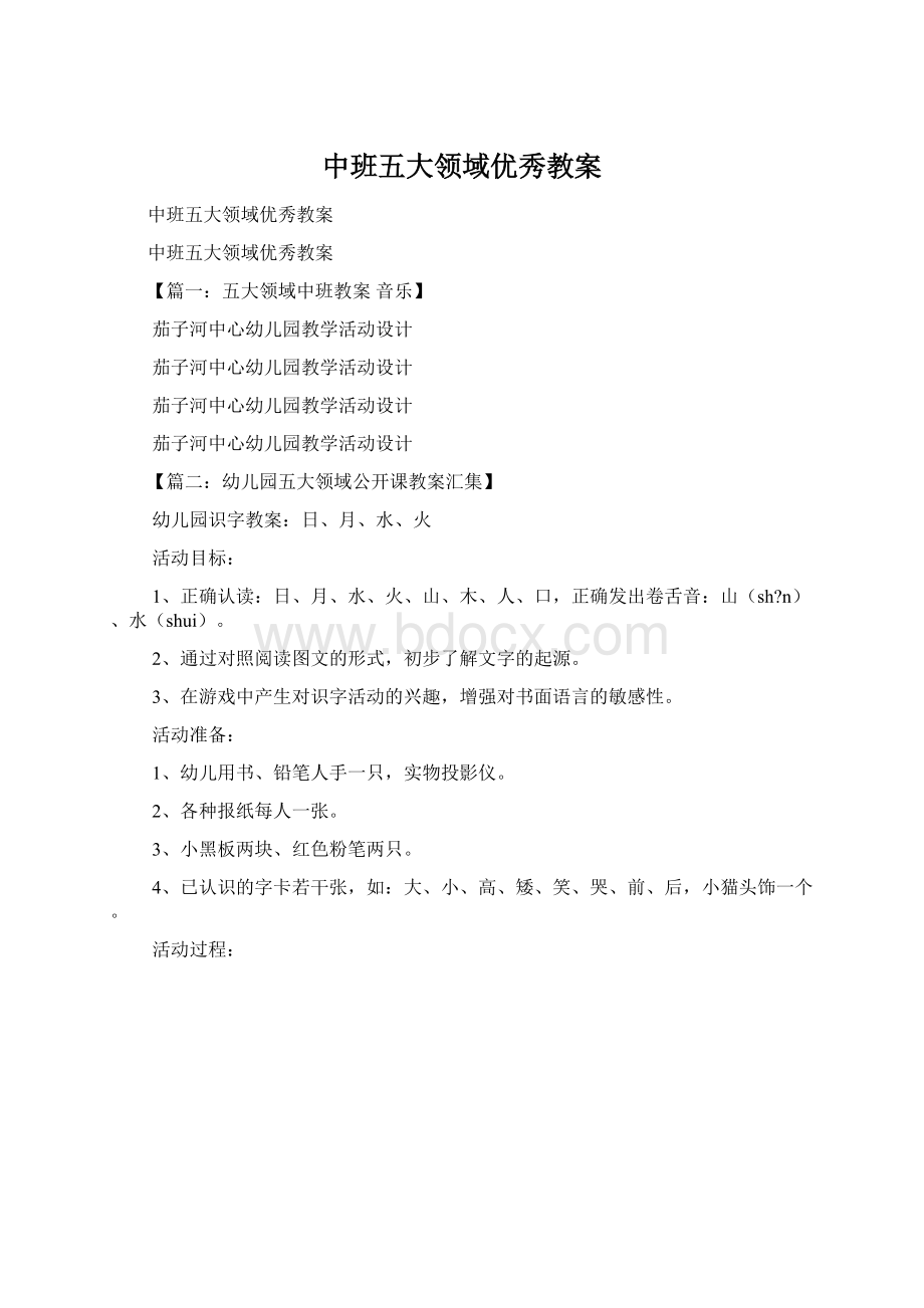 中班五大领域优秀教案Word格式文档下载.docx_第1页