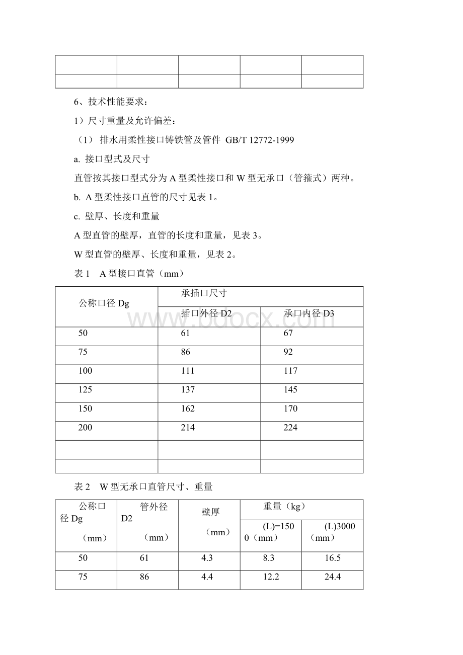 柔性铸铁管理论重量Word文档格式.docx_第2页