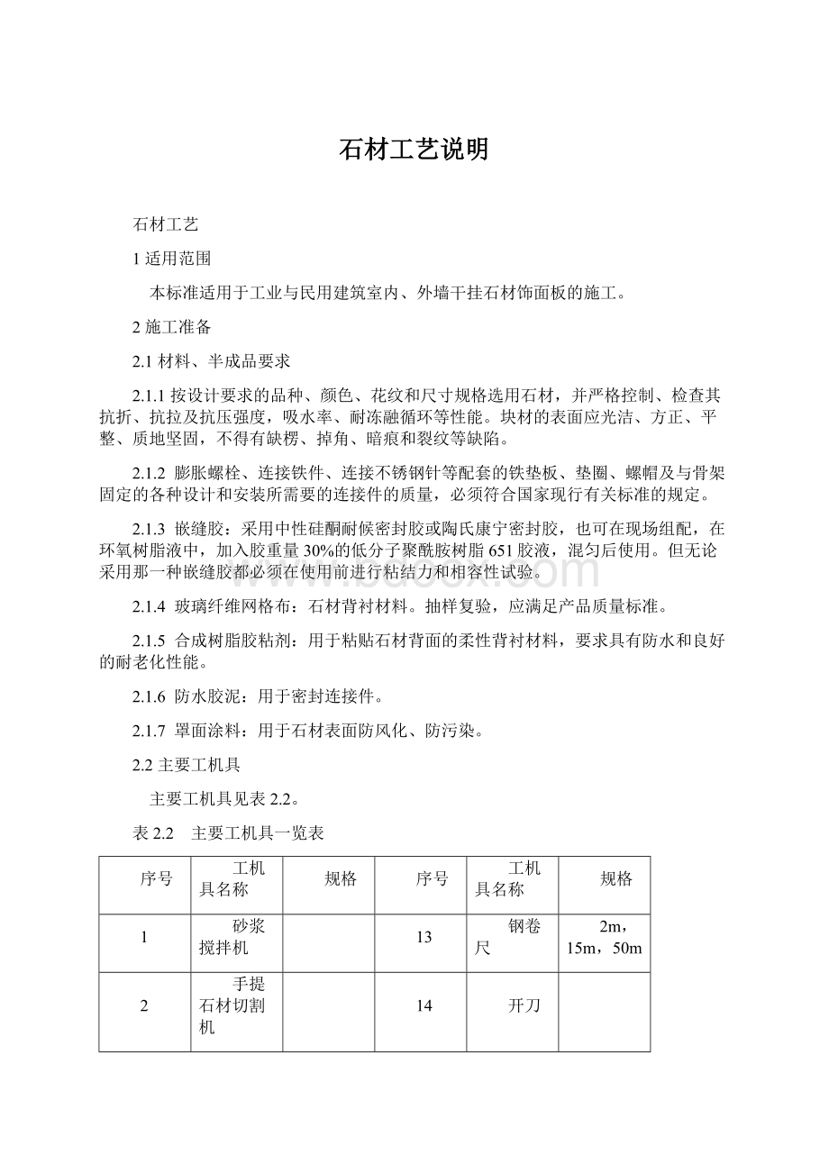 石材工艺说明Word格式文档下载.docx_第1页