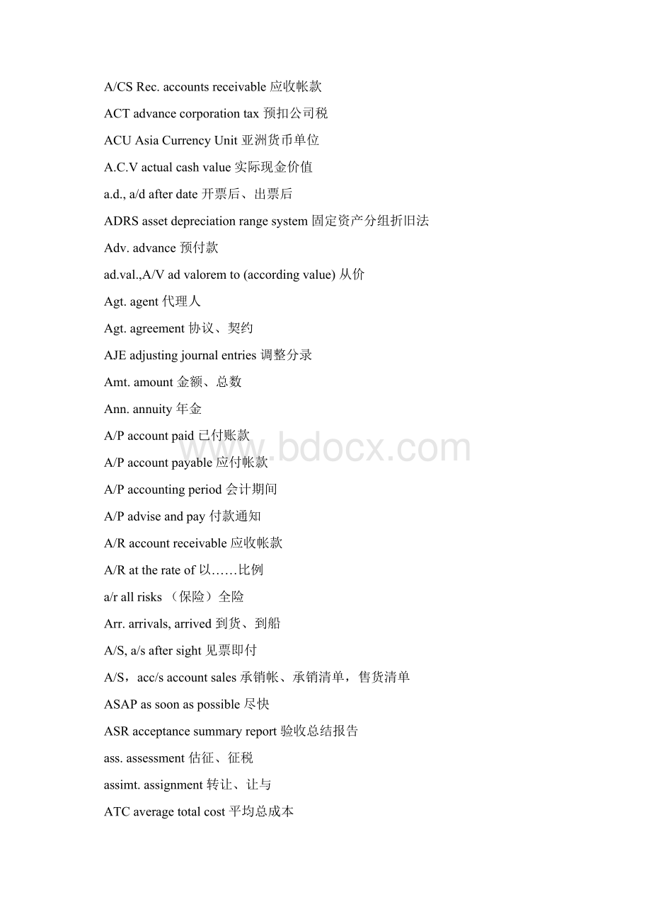 商务英语常用缩略语表以及完整的报价单内容Word文件下载.docx_第2页