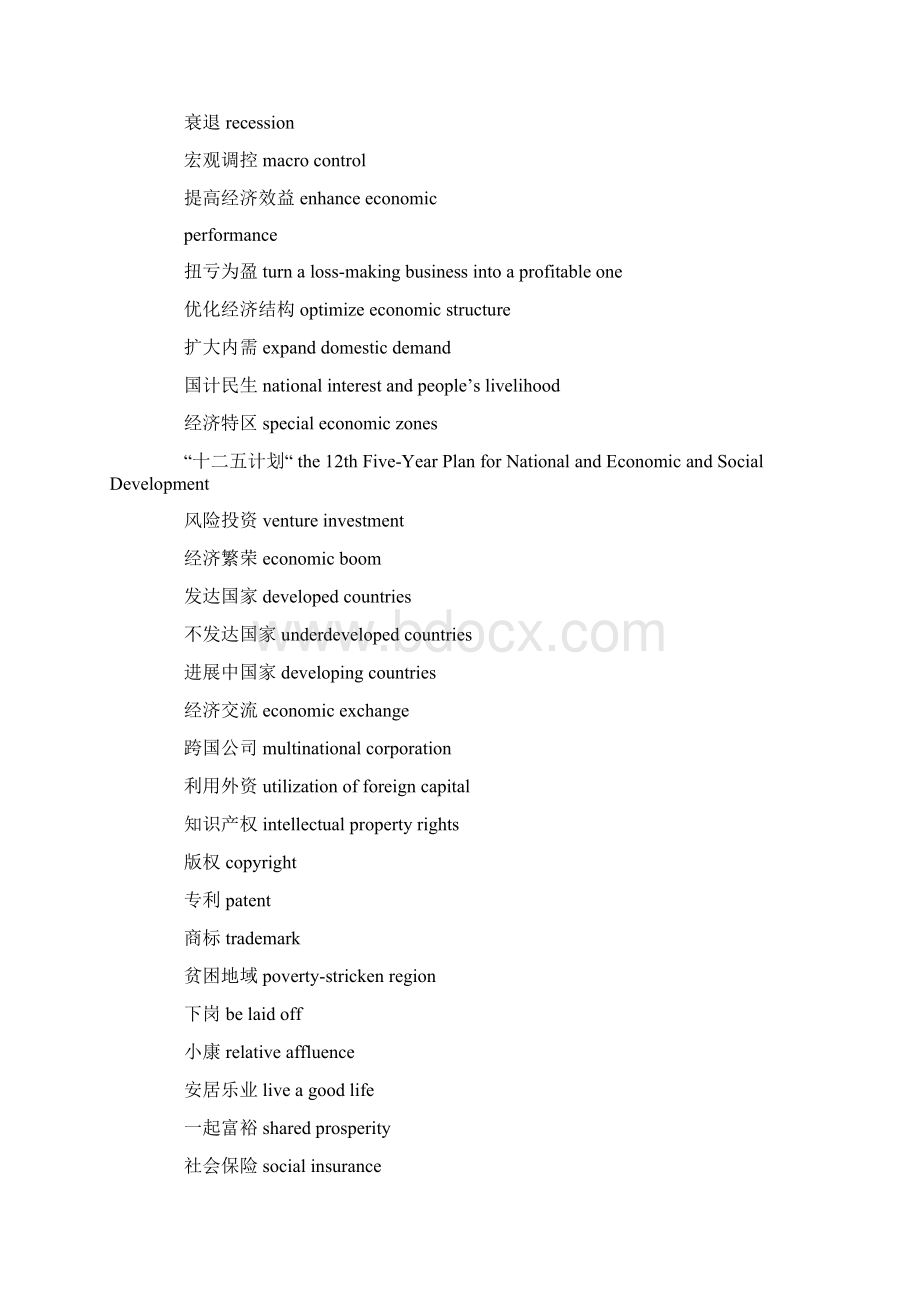 大学英语六级翻译高频辞汇文档格式.docx_第2页