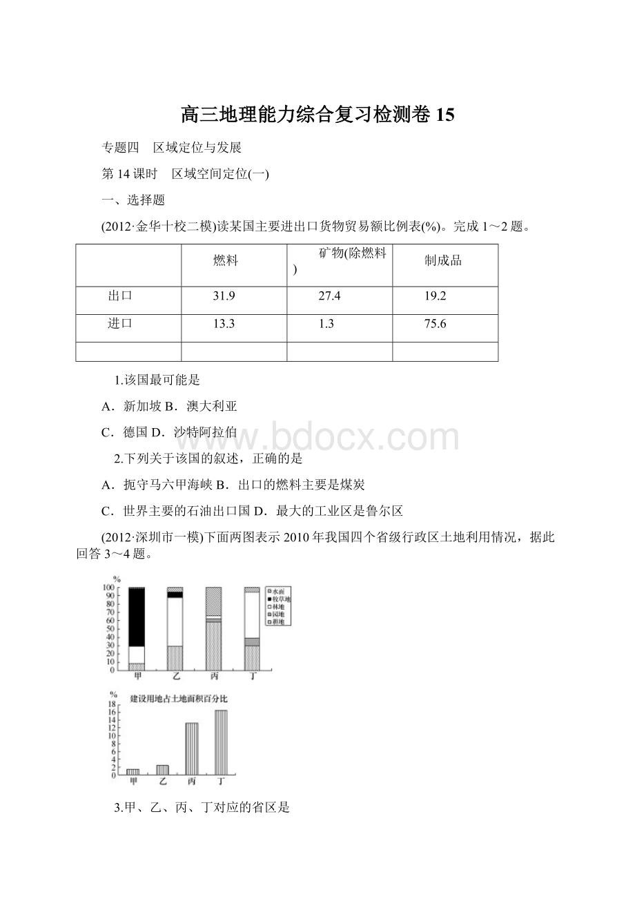 高三地理能力综合复习检测卷15Word格式文档下载.docx