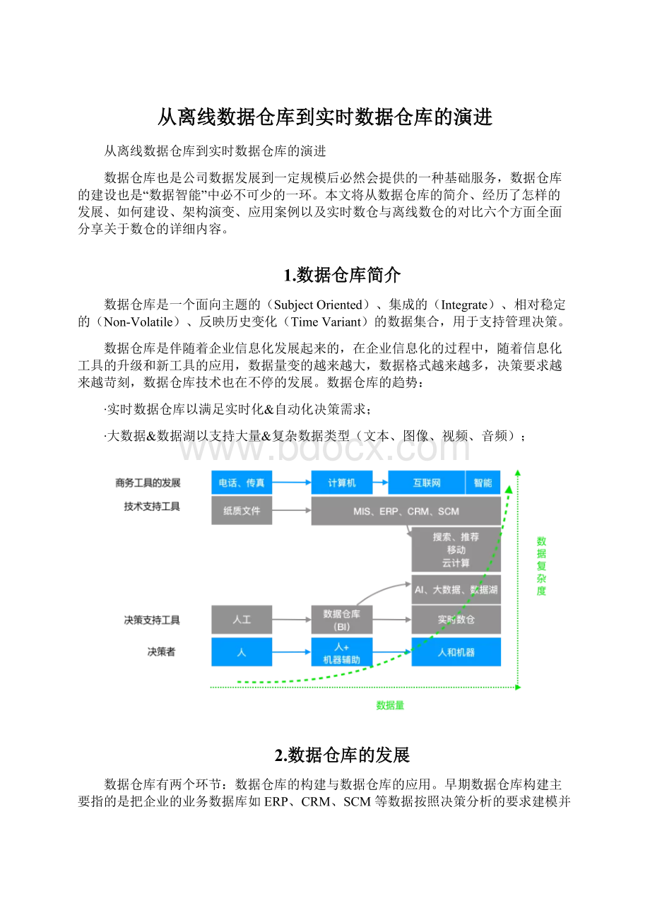 从离线数据仓库到实时数据仓库的演进.docx_第1页