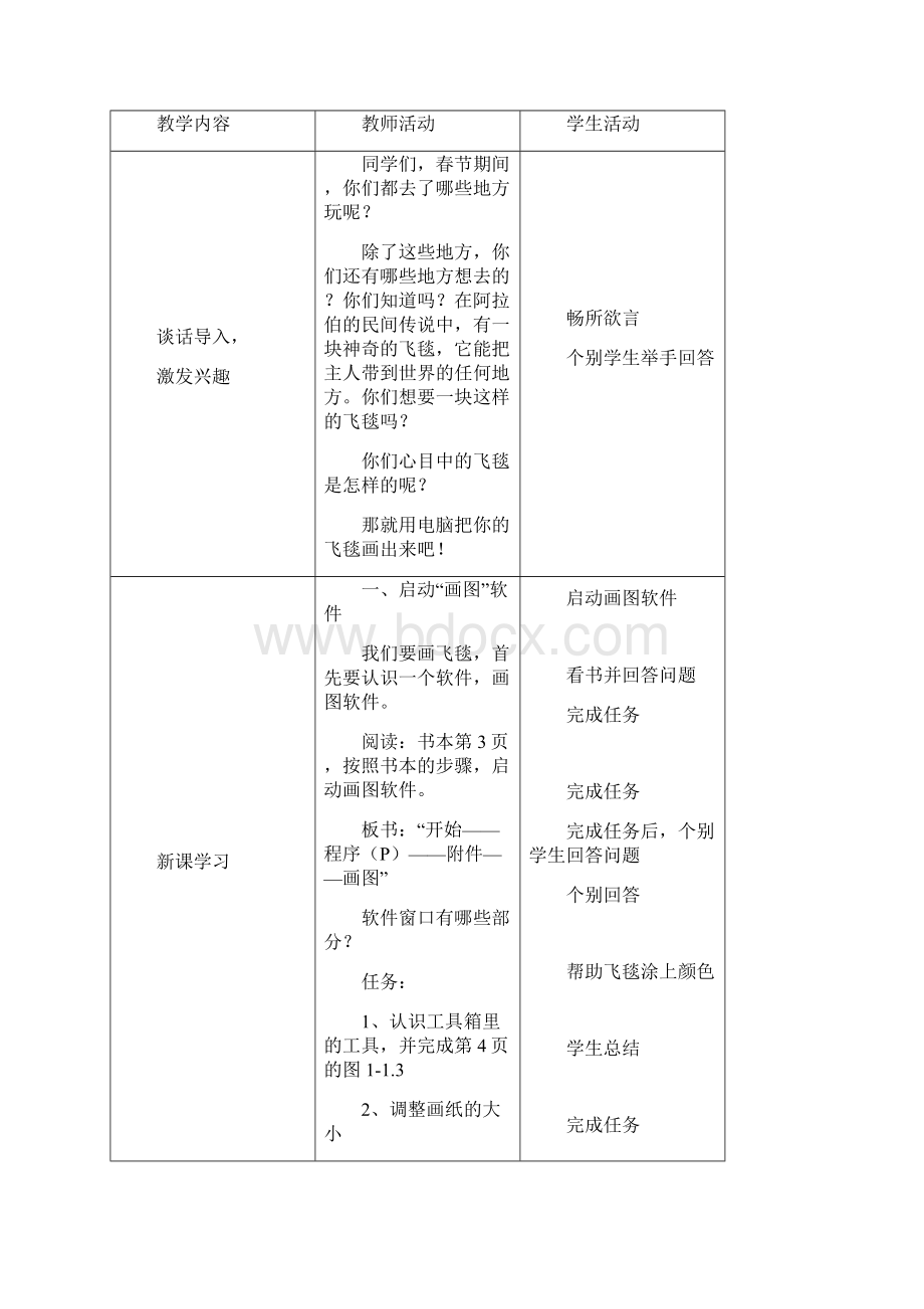 小学信息技术三年级下册教案全册文档格式.docx_第2页