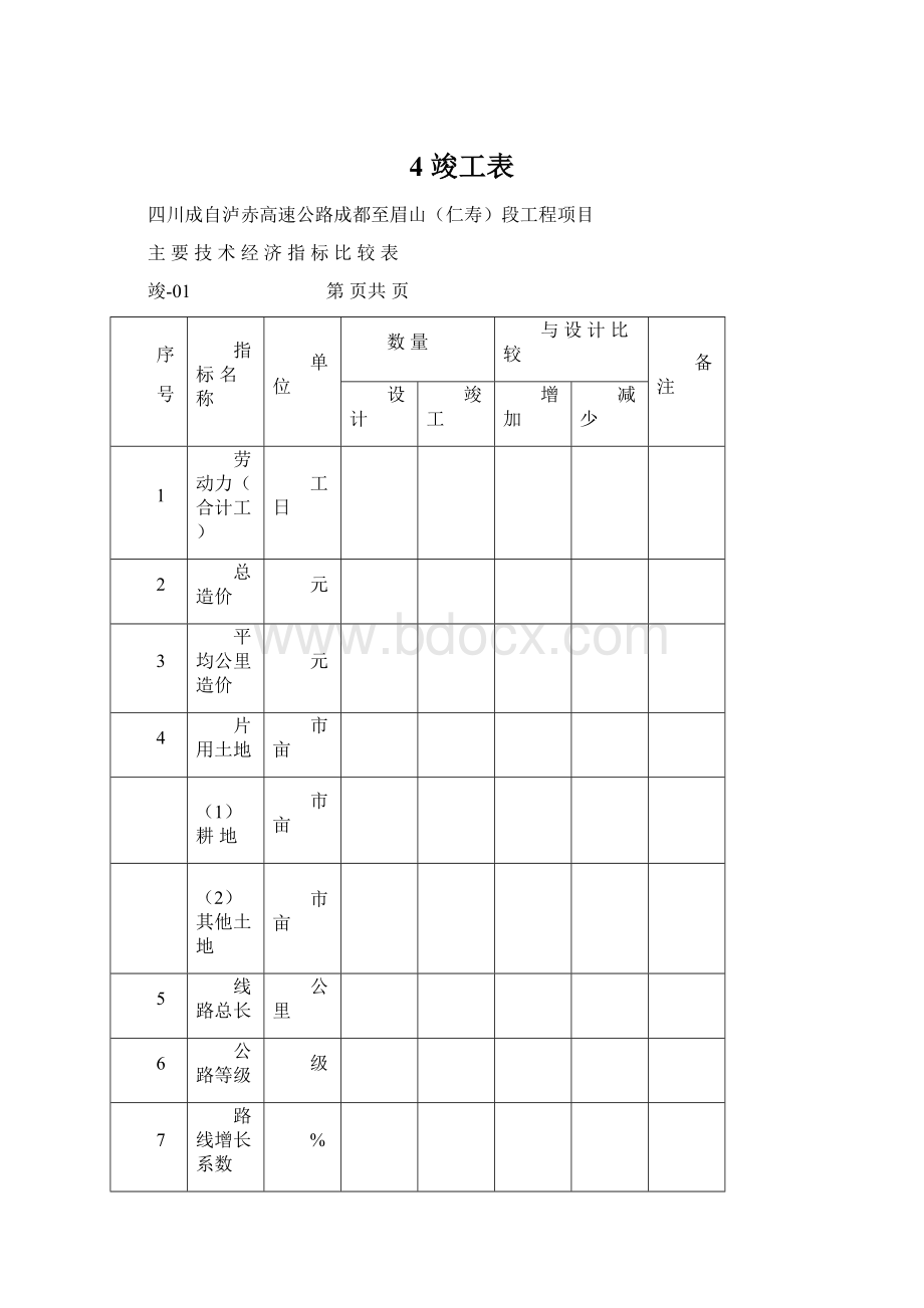 4 竣工表.docx_第1页