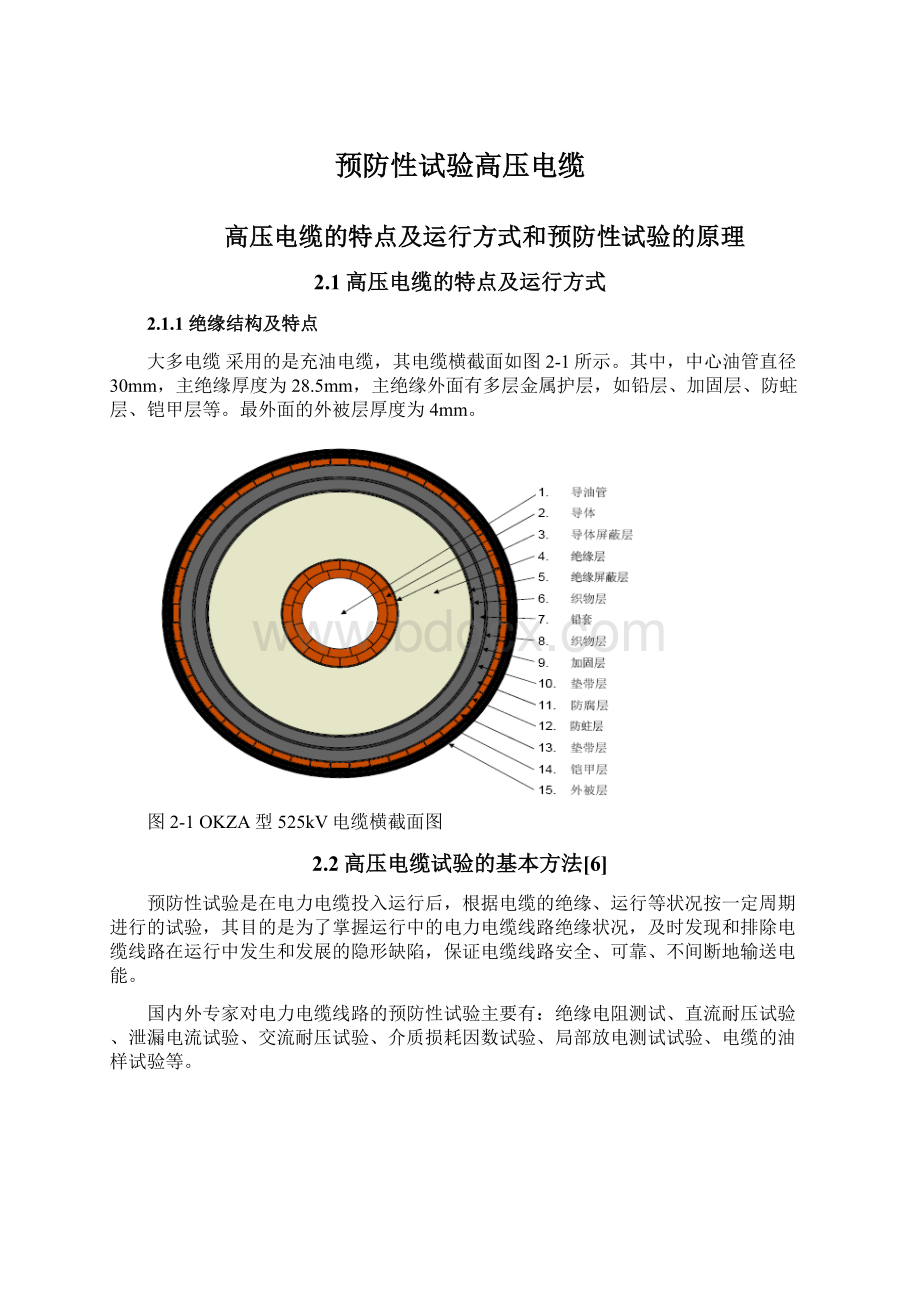 预防性试验高压电缆文档格式.docx