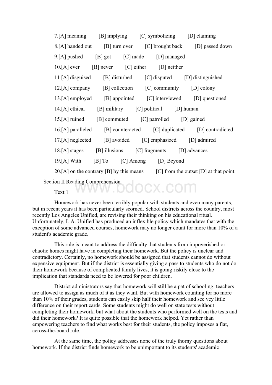 英语二 真题答案解析Word格式文档下载.docx_第2页