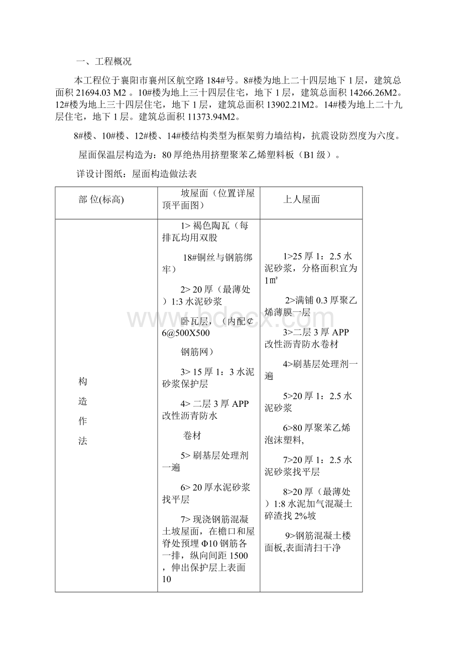 屋面聚苯乙烯塑料板保温层施工方案814#楼Word文档格式.docx_第2页