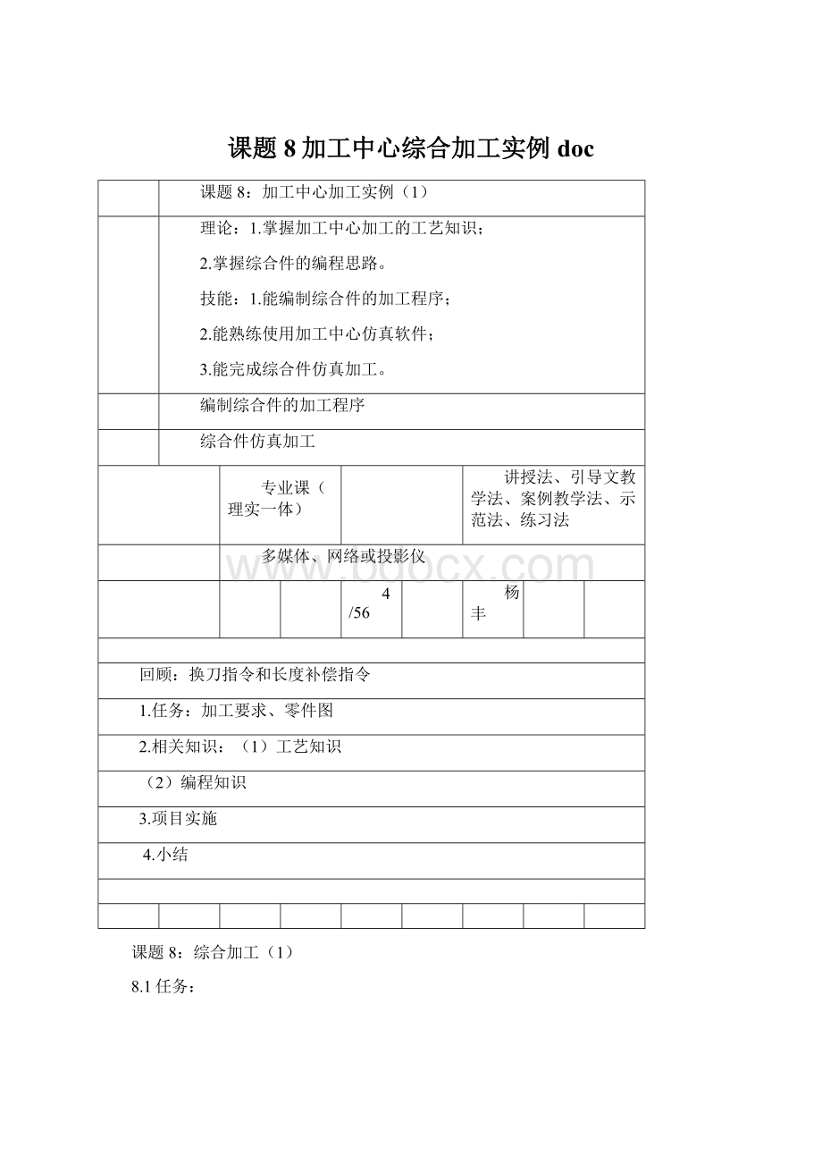 课题8加工中心综合加工实例doc.docx