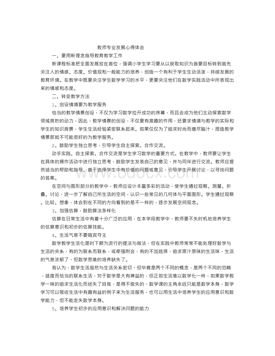 教师专业发展总结.doc