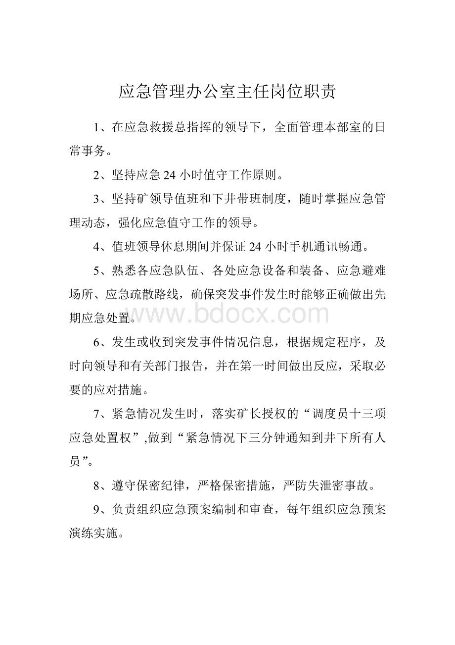 应急管理办公室人员岗位职责Word文档格式.doc_第2页