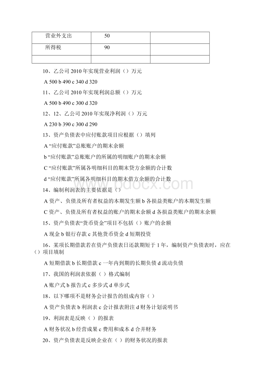 资产负债表和利润表练习题汇编文档格式.docx_第3页