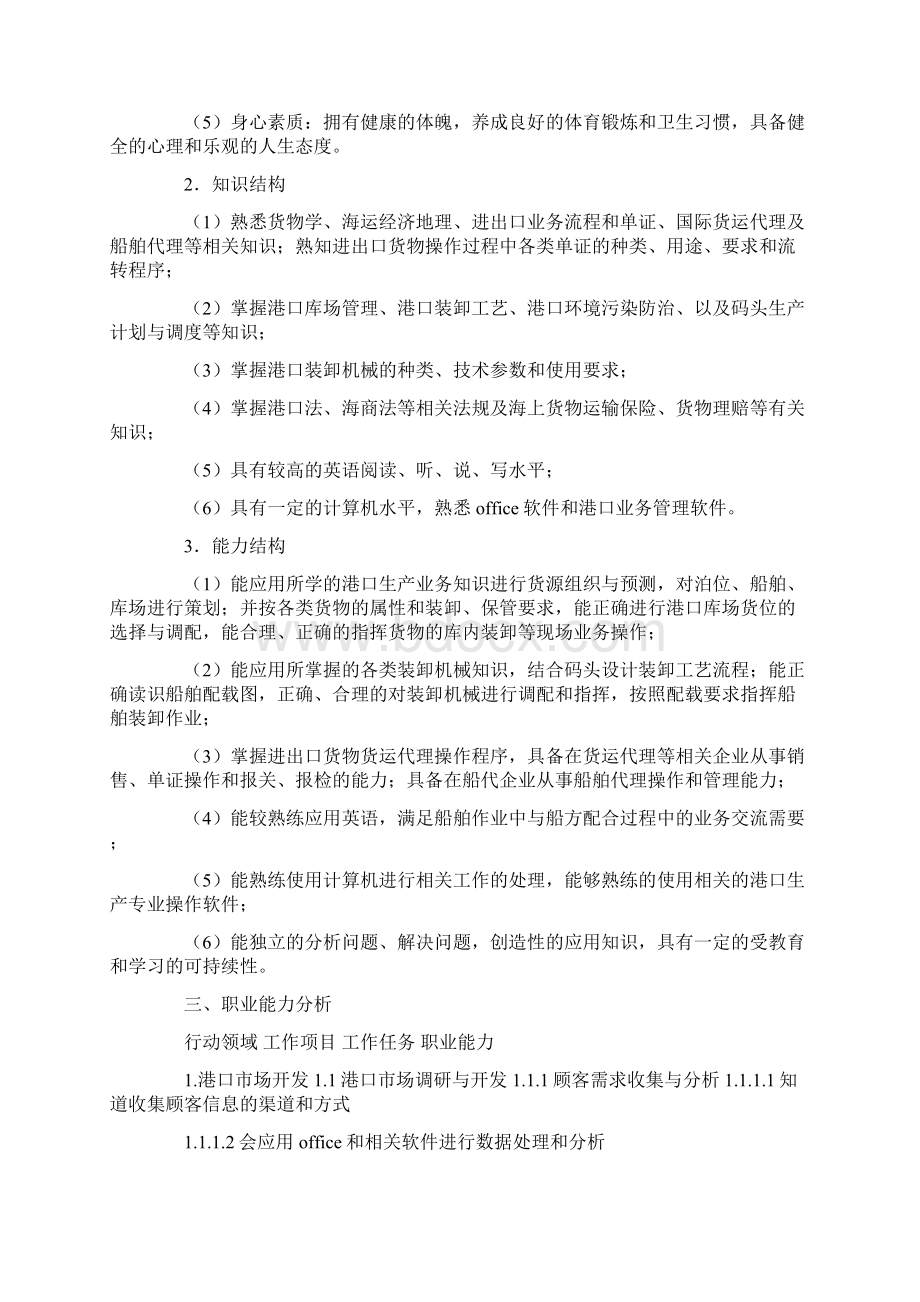 港口业务管理职业生涯规划word范文 12页.docx_第2页