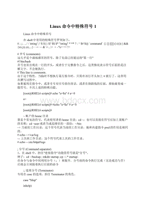 Linux命令中特殊符号1.docx