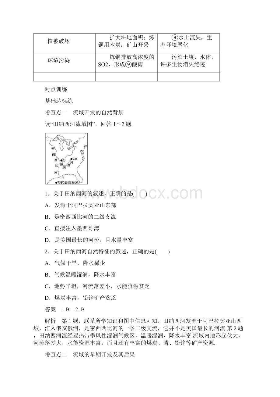 第3章 第2节 流域的综合开发以美国田纳西河流域为例1大赛获奖导学案 附配套练习.docx_第2页