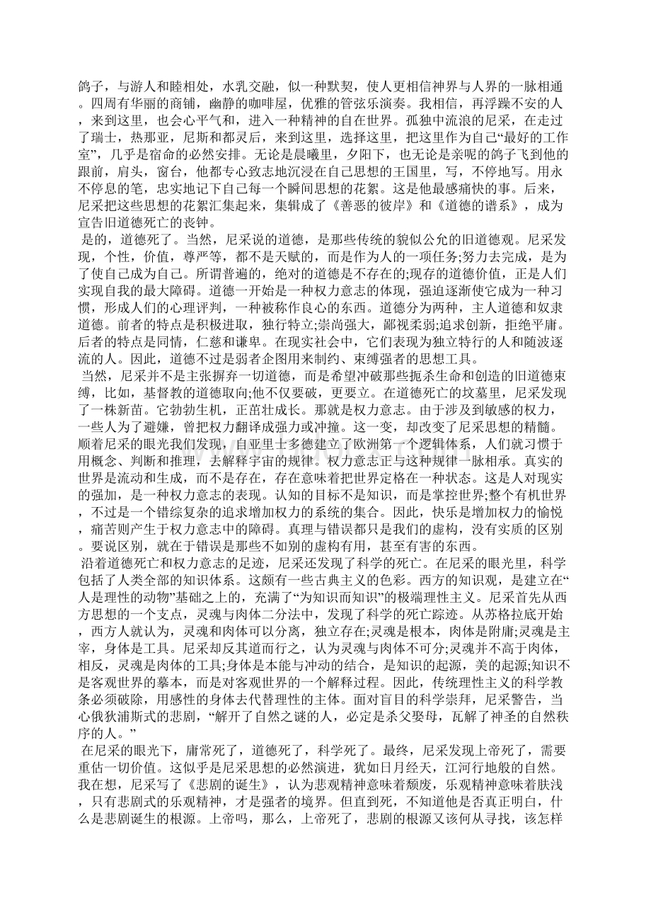 作文尼采发现的死亡3000字Word文档下载推荐.docx_第3页