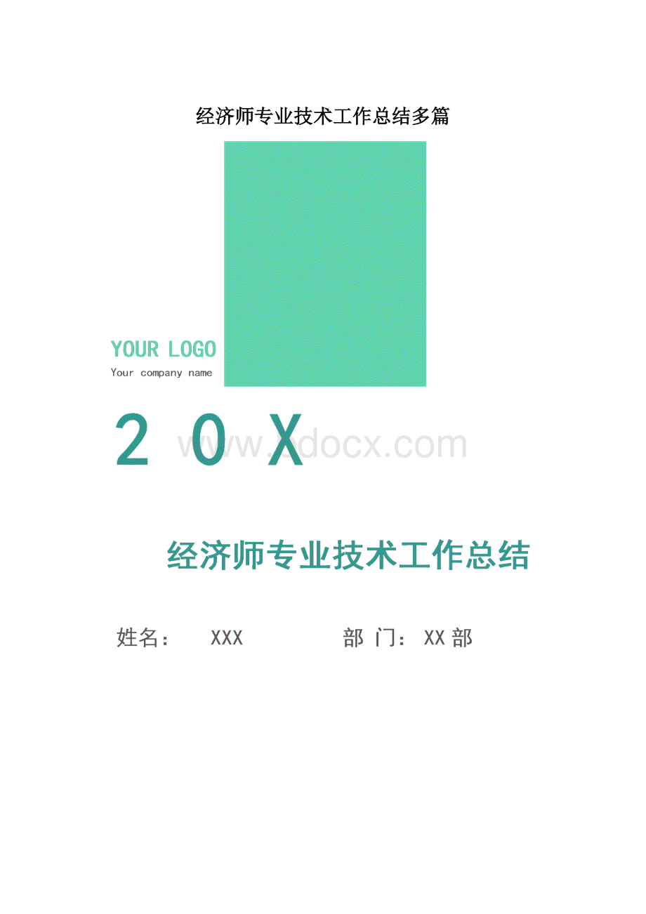 经济师专业技术工作总结多篇.docx