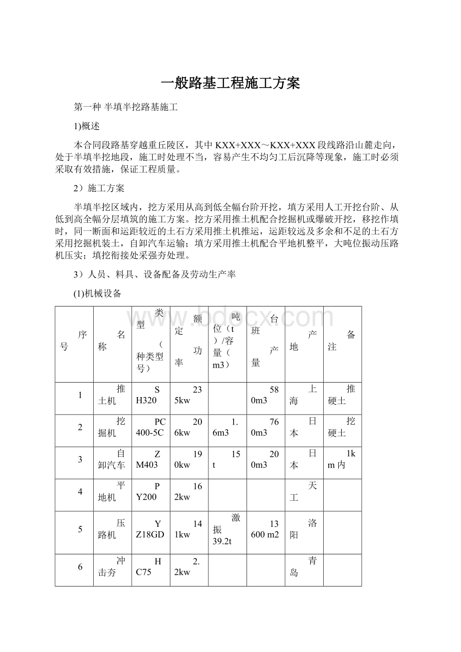 一般路基工程施工方案.docx