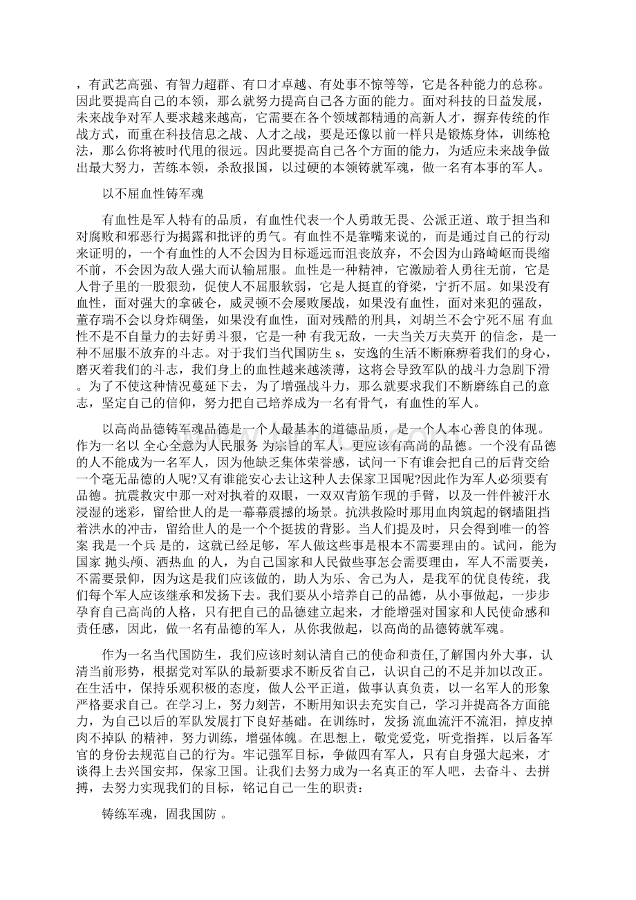 部队学习四讲四有学习总结最新篇文档格式.docx_第2页