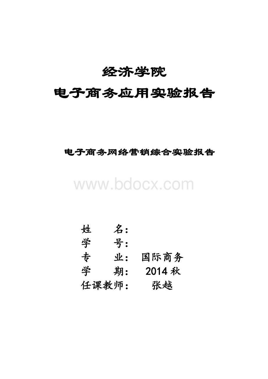 电子商务网络营销实验报告Word格式文档下载.docx