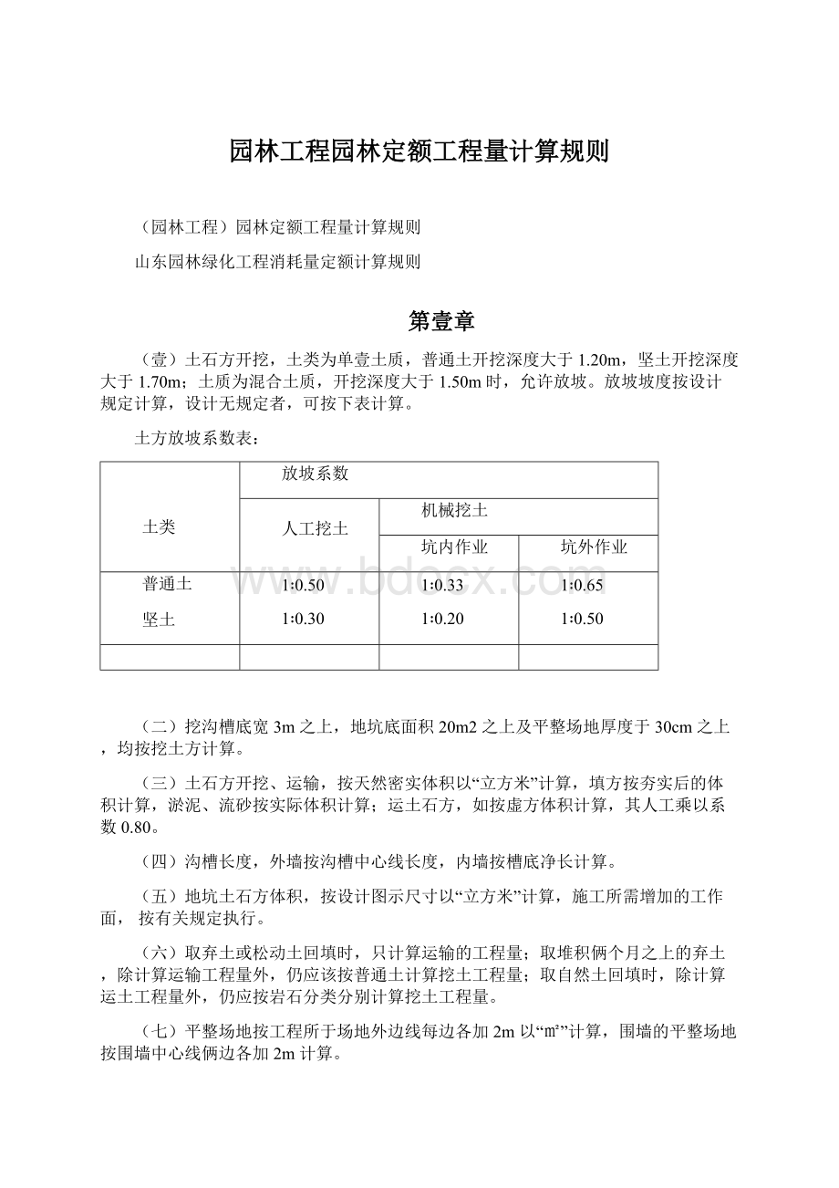 园林工程园林定额工程量计算规则.docx_第1页