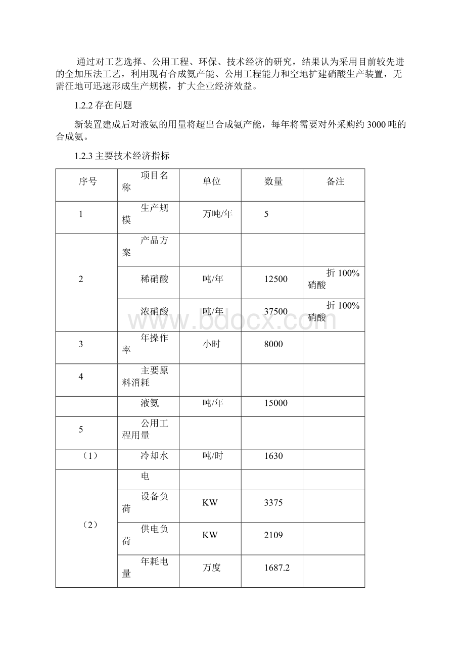 5万吨高压法硝酸工程项目可行性分析报告Word格式文档下载.docx_第2页