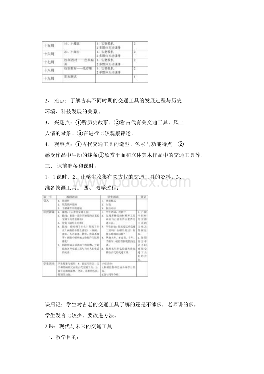 岭南版新教材小学美术三年级下册精品教案 全册图文Word格式.docx_第3页