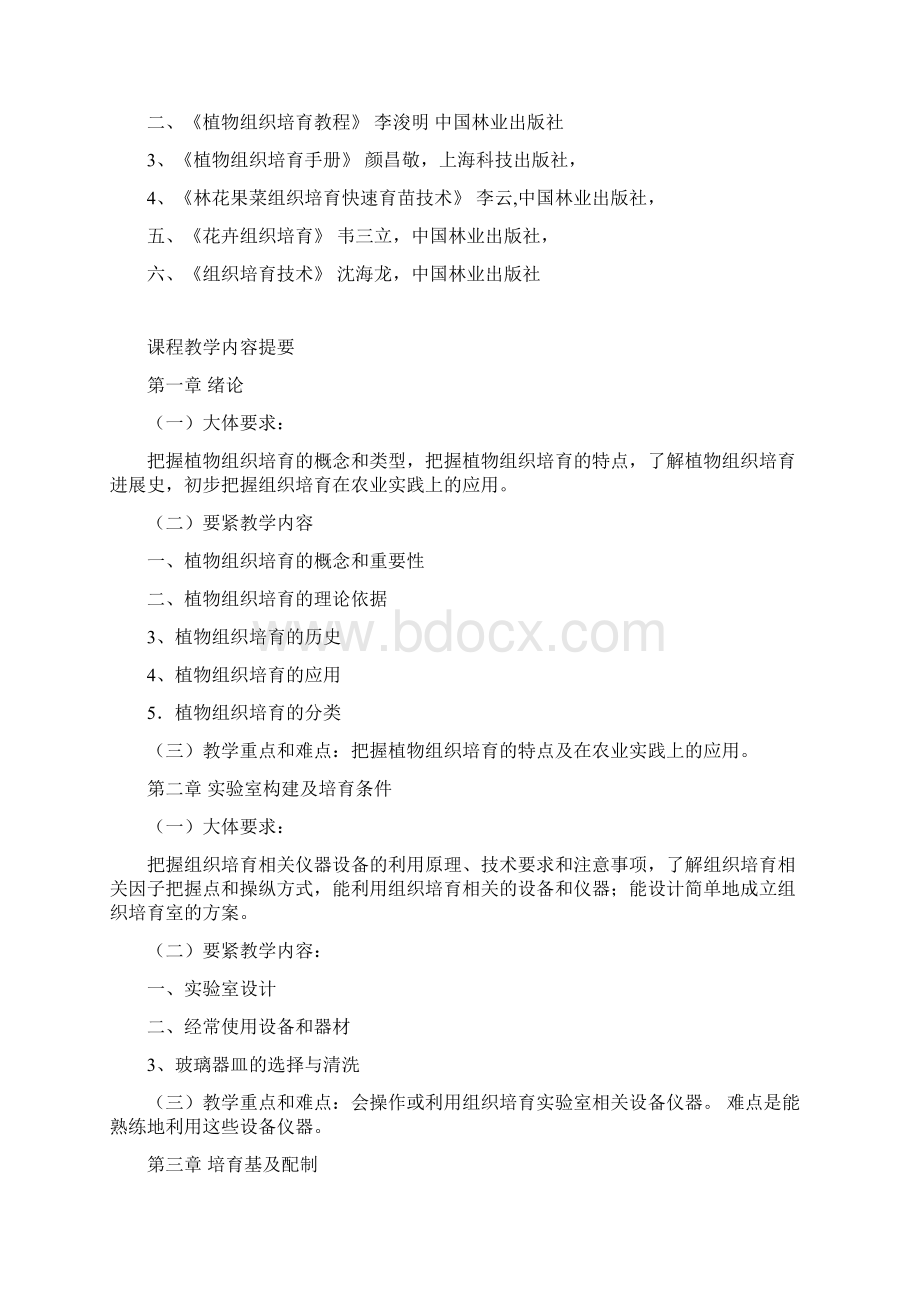 27植物组织培育课程教学大纲Word文档下载推荐.docx_第3页