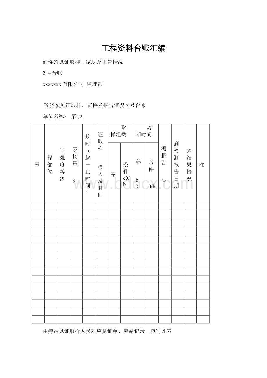 工程资料台账汇编.docx